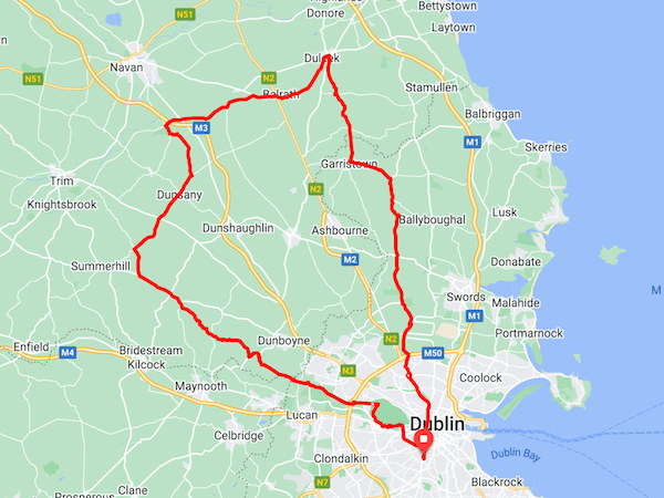 Hill of Tara route map