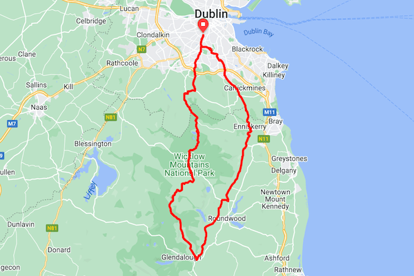 Map of Laragh route